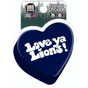 rugged sticker Love ya Lions! in heart shape